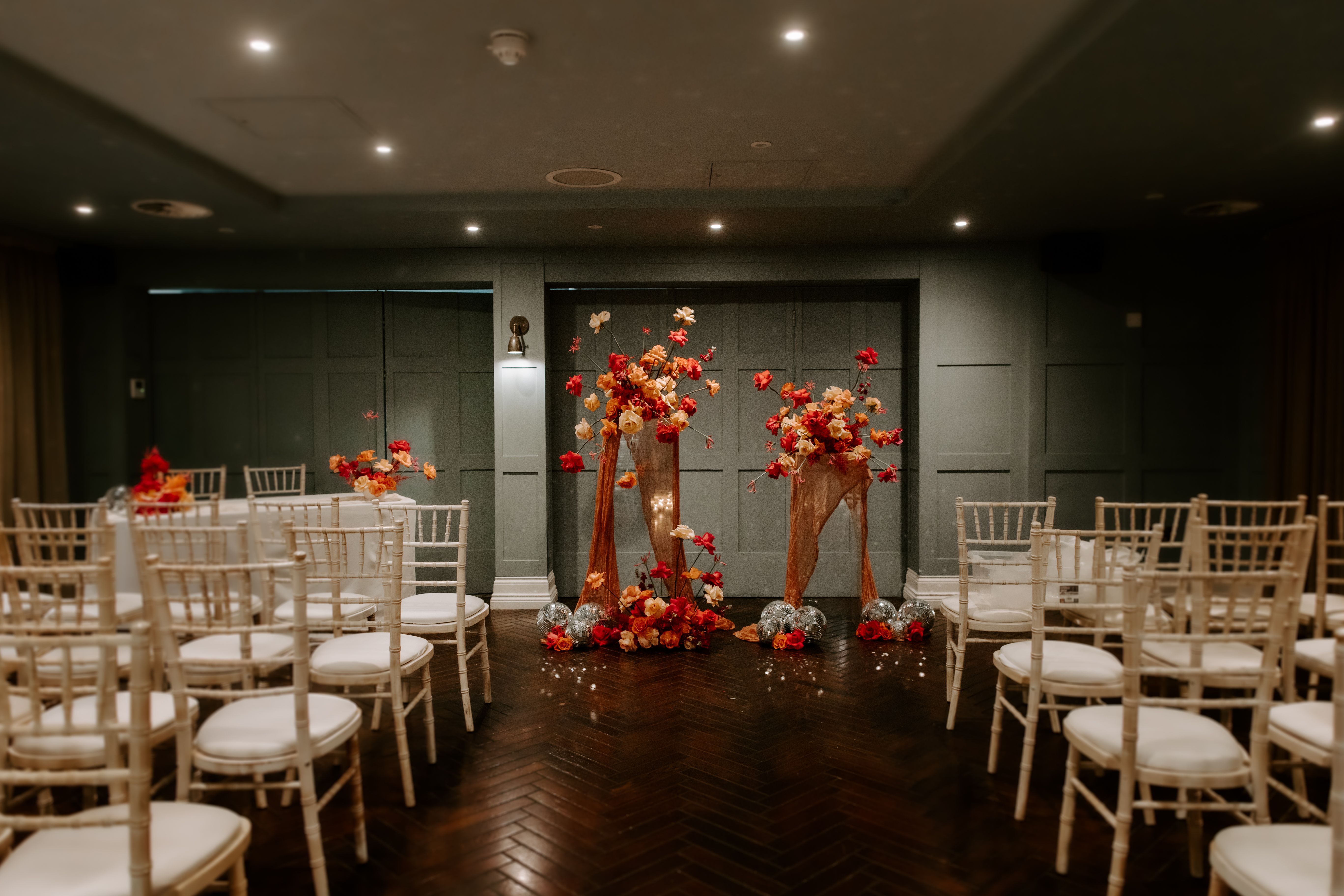 Wedding Ceremony Decor at King Street Townhouse