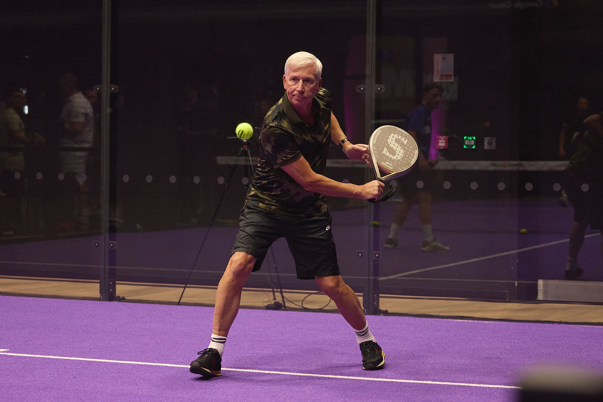 Alan Pardew playing padel