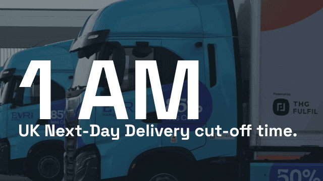 1am UK next-day delivery cut-off time