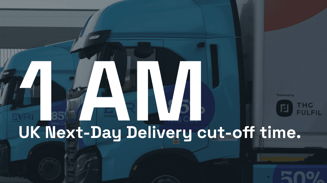 1am UK next-day delivery cut-off time