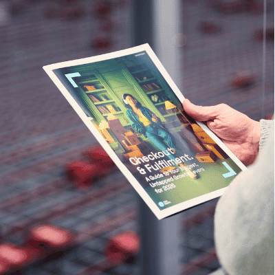 woman holding whitepaper in warehouse