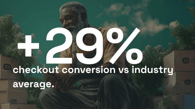 +29% checkout conversion vs industry average