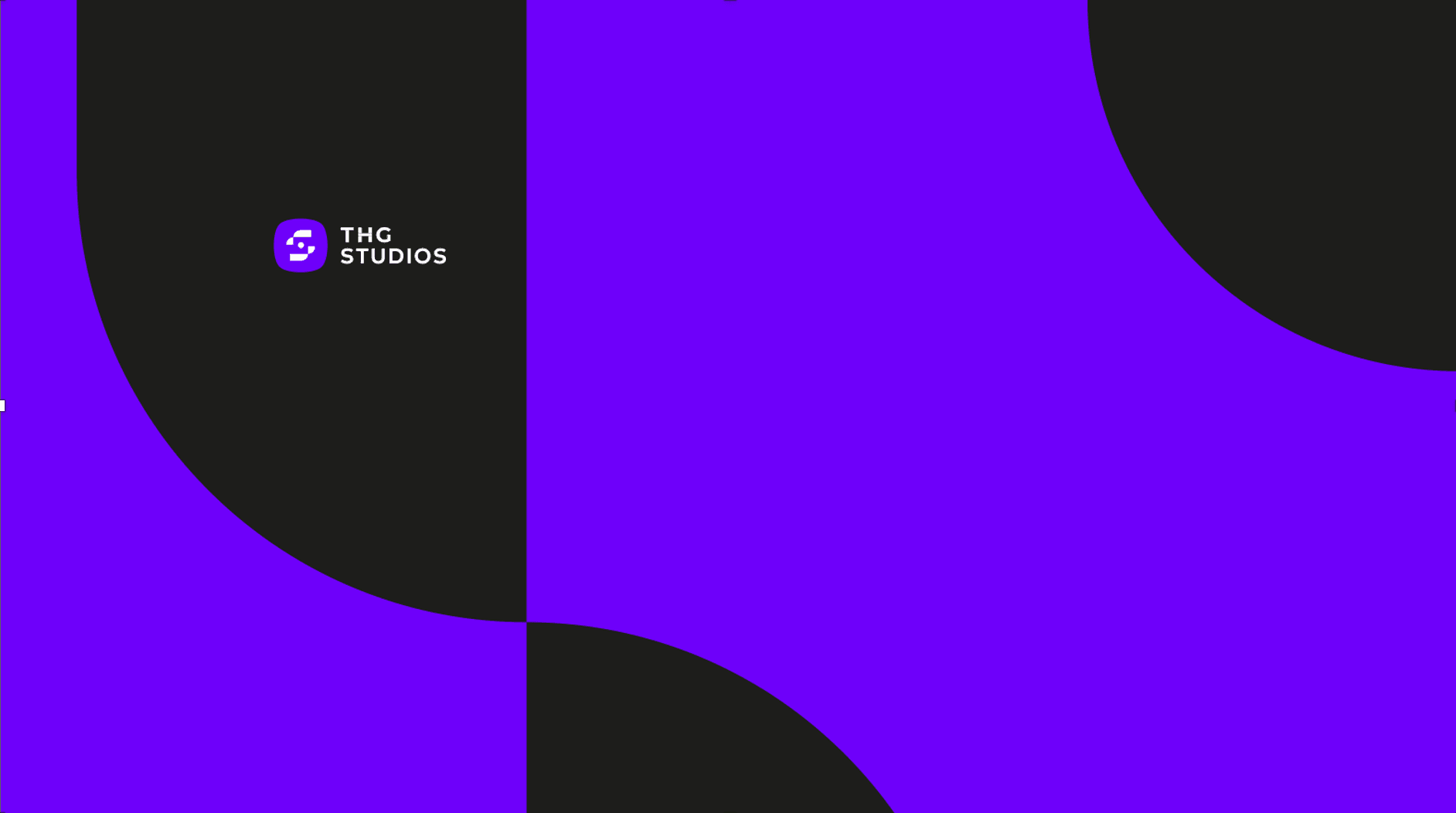 Blue and black abstract graphic shapes.