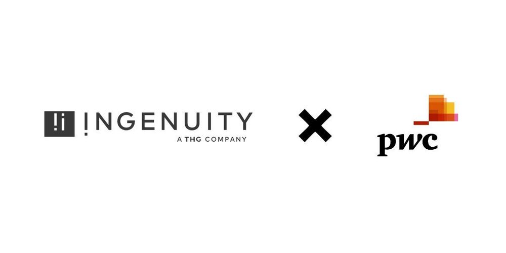 THG Ingenuity logo and PwC logo on white background