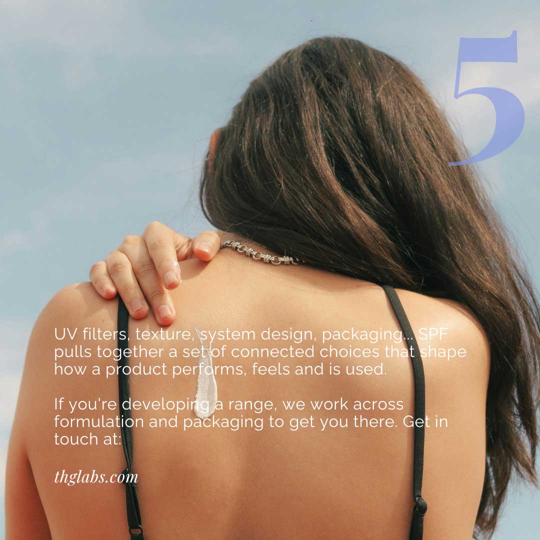 THG LABS suncare formulation and packaging expertise supporting high-performance SPF product development