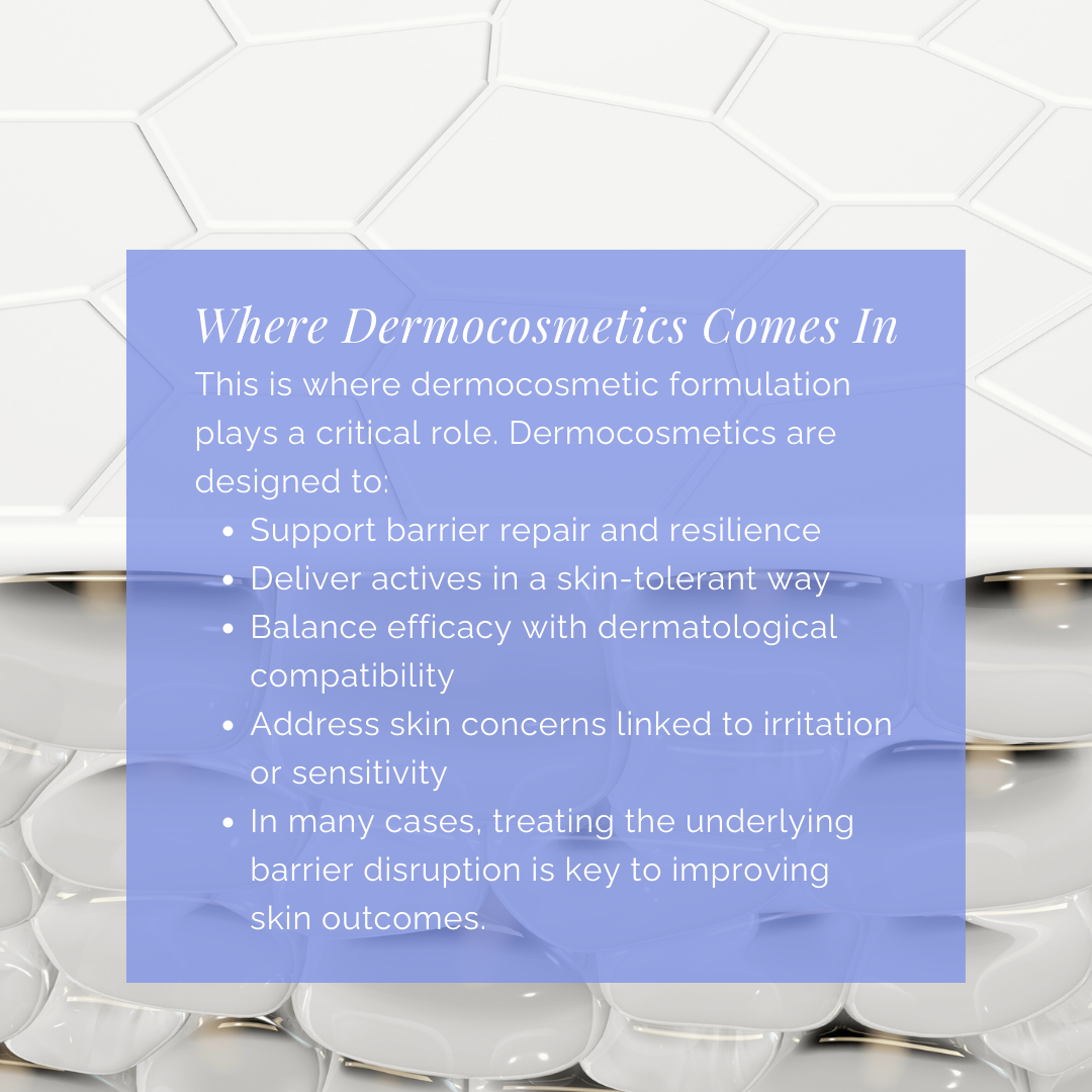 Abstract structured cream surface, representing dermocosmetic formulations designed to support barrier repair, tolerance and skin compatibility.