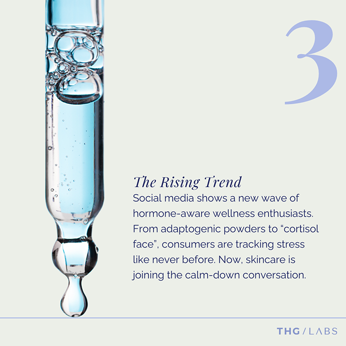 Visual representation of stressed or fatigued skin in a cosmetic science context.