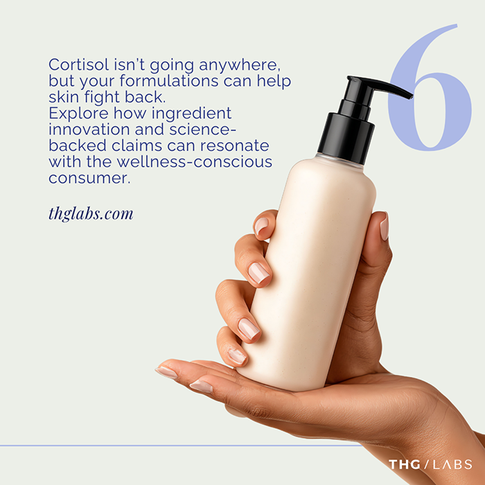  Summary graphic outlining cosmetic approaches for supporting stress-affected skin.