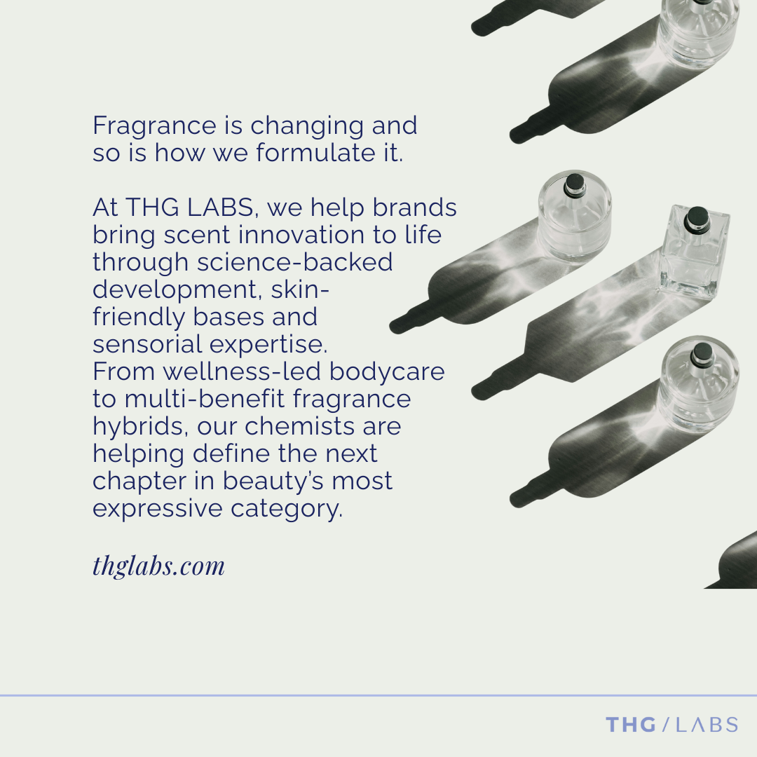 Glass bottles in sunlight representing fragrance formulation innovation.