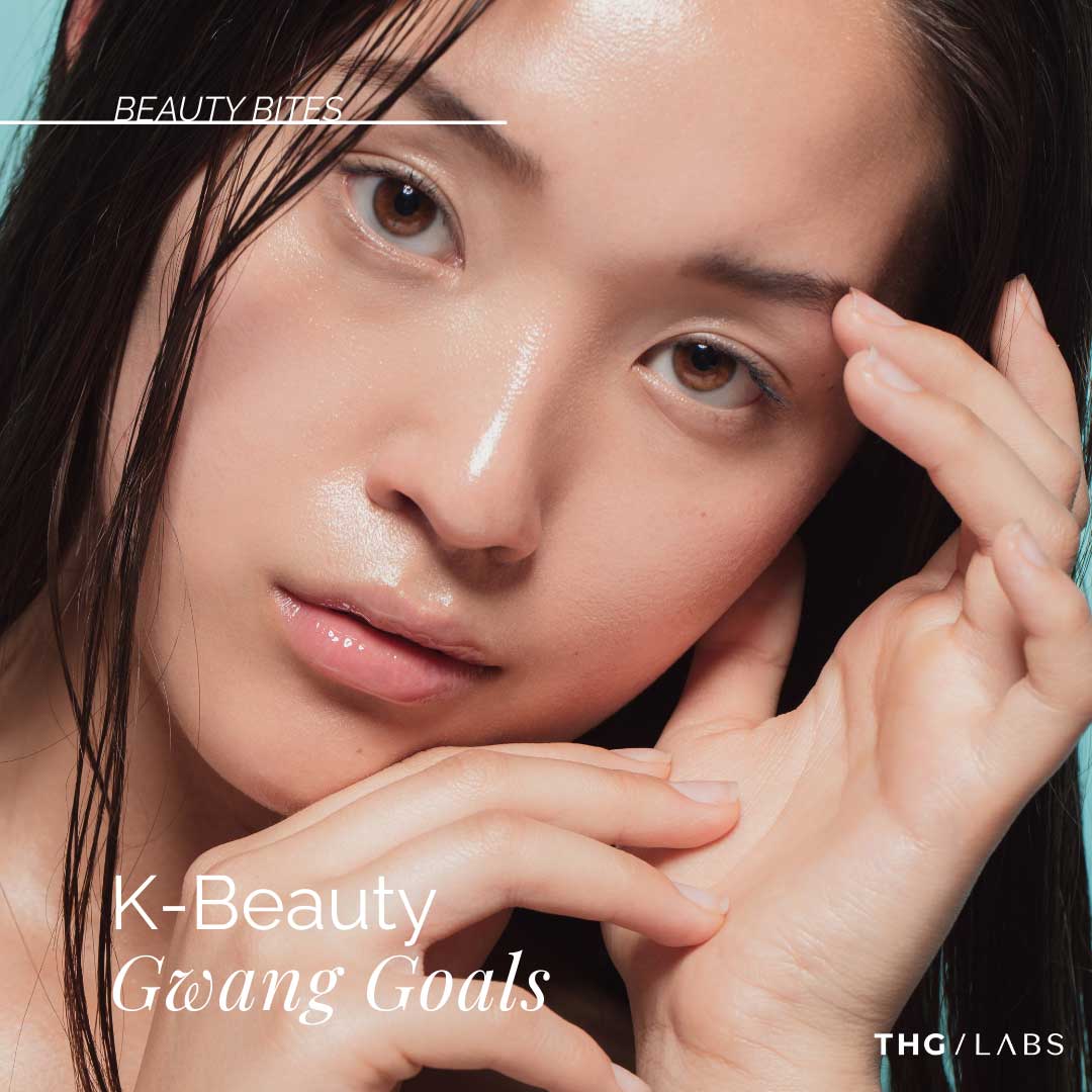 Close-up of luminous skin illustrating K-Beauty’s focus on hydration, clarity and glow