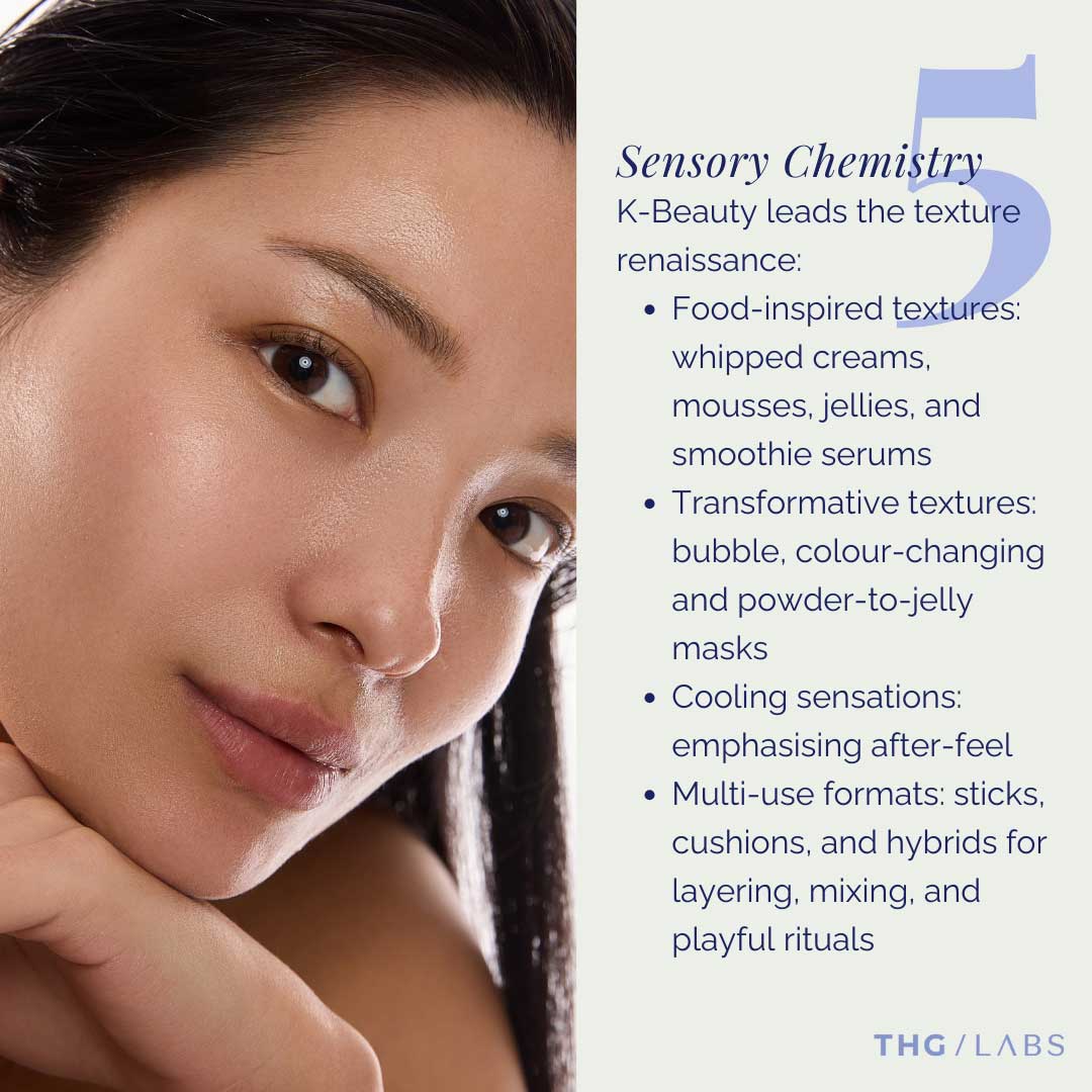 Detailed skin close-up emphasising texture, finish and sensorial application of skincare formulas