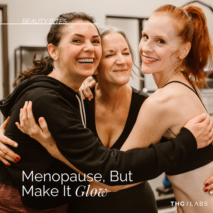   Illustration showing hormonal shifts during menopause and their influence on skin health.