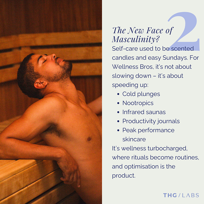 Illustration showing popular beauty and grooming products within male wellness routines.