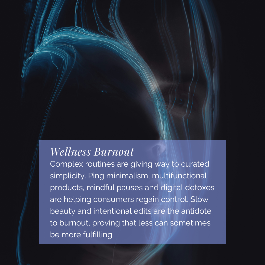 Conceptual image representing wellness burnout and the move towards simplified routines