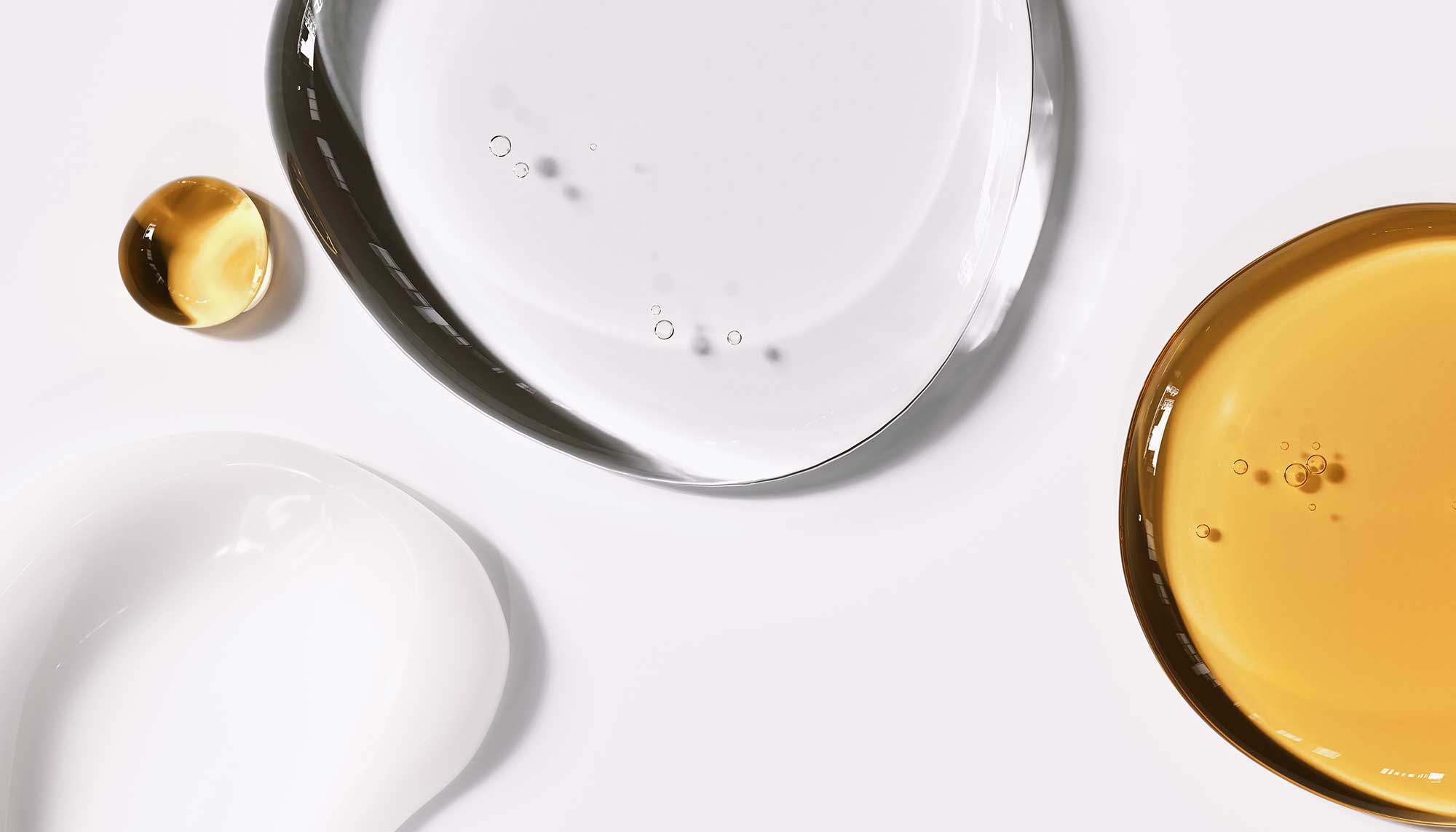 Hybrid SPF and skincare formulation textures illustrating next-generation sun care product development and premium cosmetic innovation.