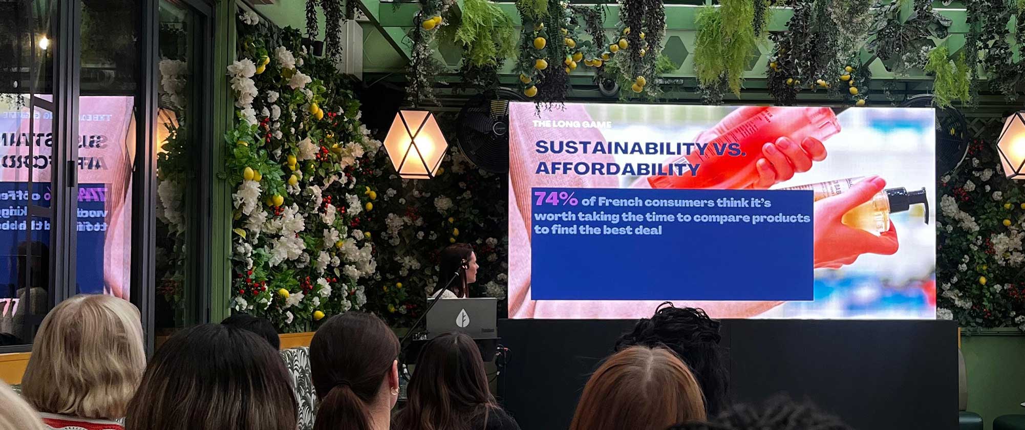 Audience attending the Adina Beauty Trends 2025 event, exploring insights into sustainability, affordability, and future-focused beauty innovation