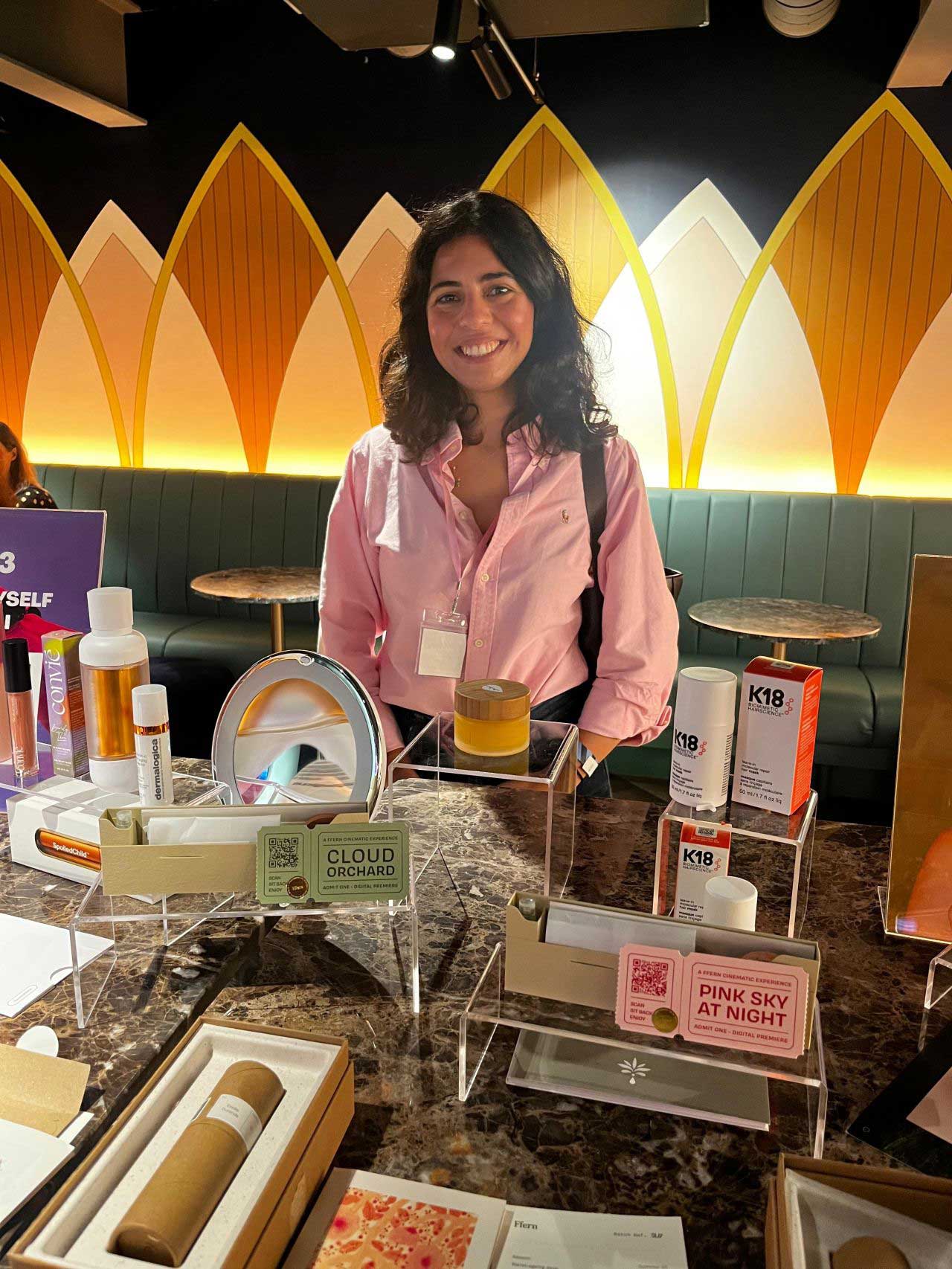 THG LABS R&D Chemist attending the Adina Beauty Trends 2025 event, showcasing next-generation beauty and longevity science innovations.