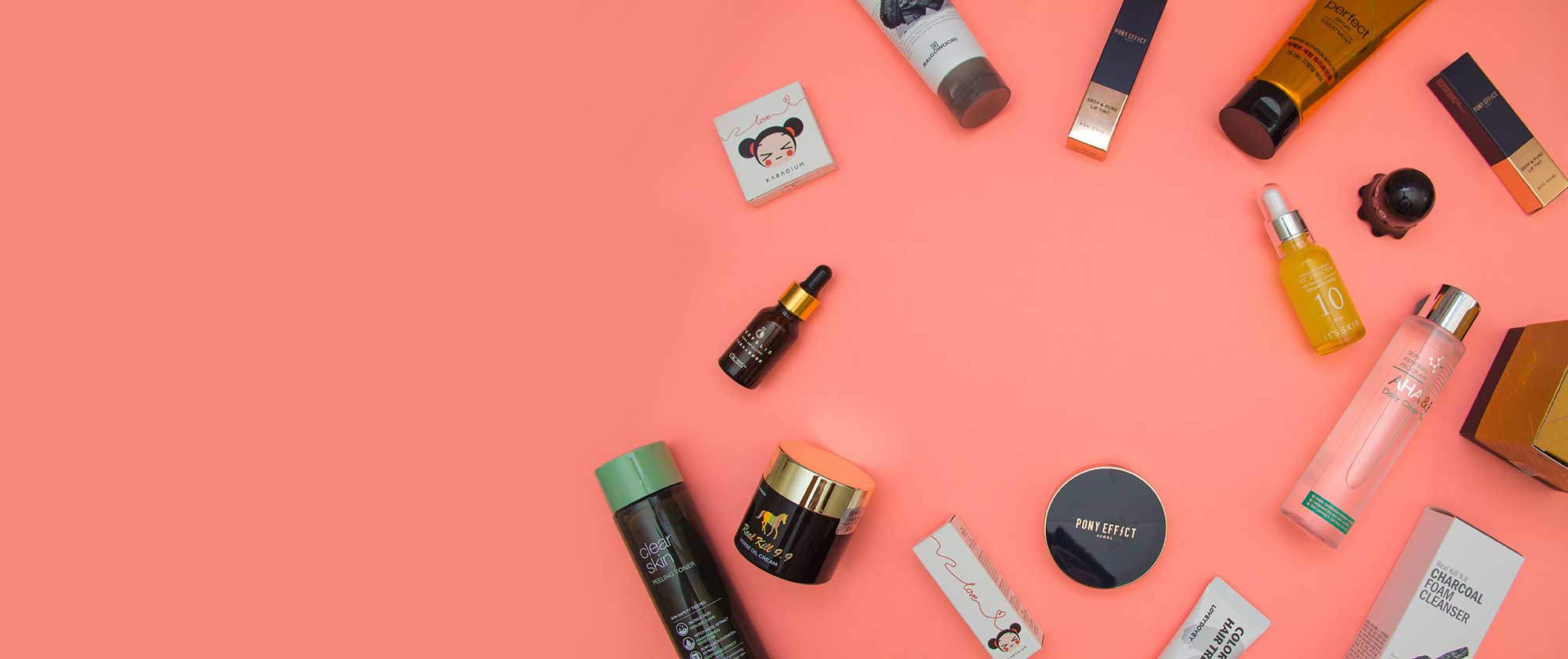 Beauty products arranged to suggest a product immersion session exploring global beauty innovation, formulation formats and sensory product development.