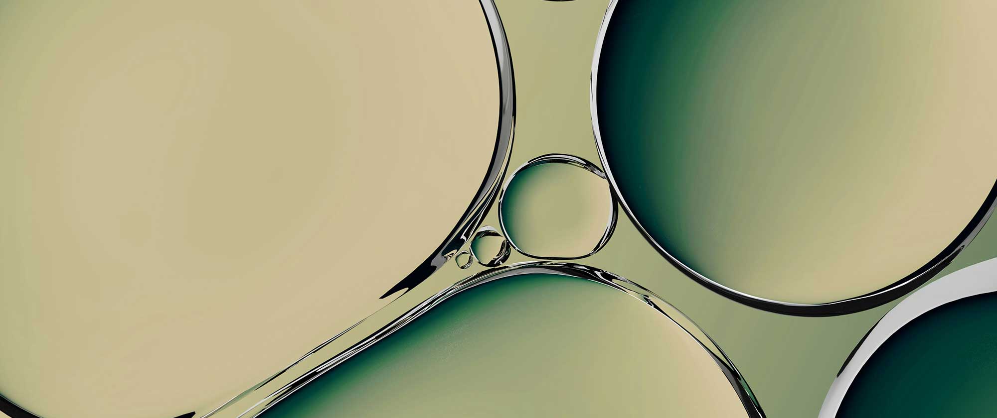Abstract green liquid texture representing biotech cosmetic formulation innovation and advanced beauty ingredient development by THG LABS