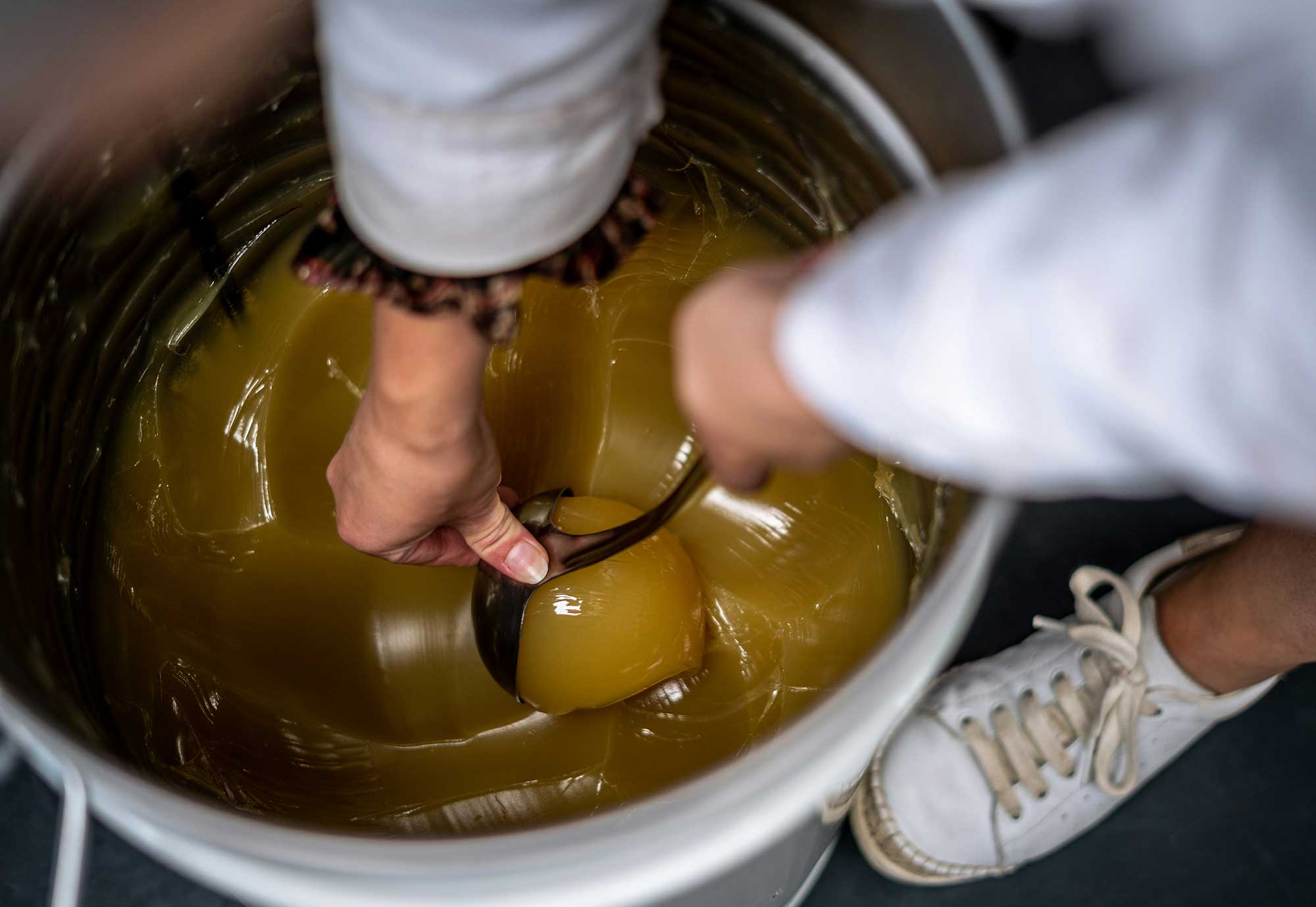 Handling bulk formulation during commercial scale-up production.