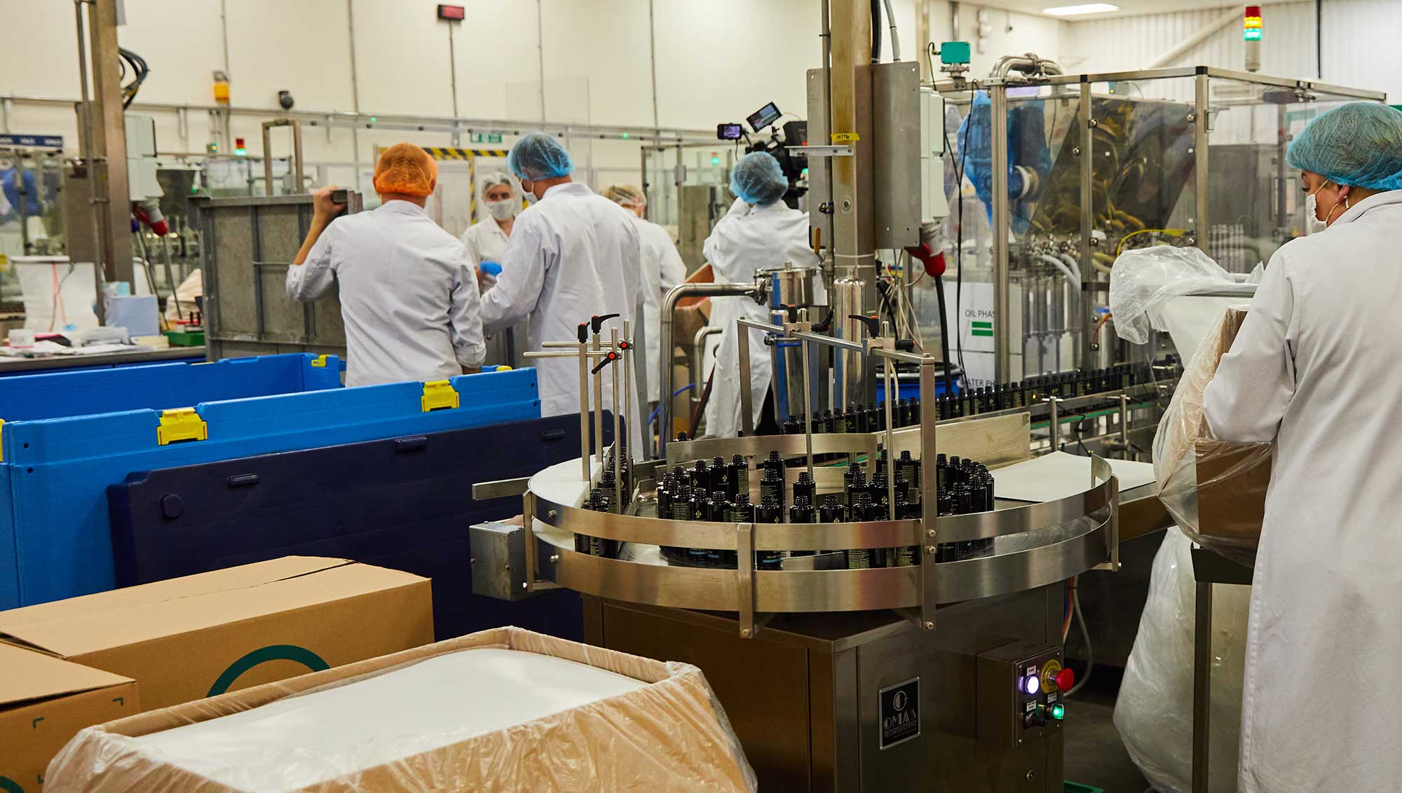 THG LABS cosmetic production and filling line with the manufacturing capacity and scalability required to support growing beauty brands.